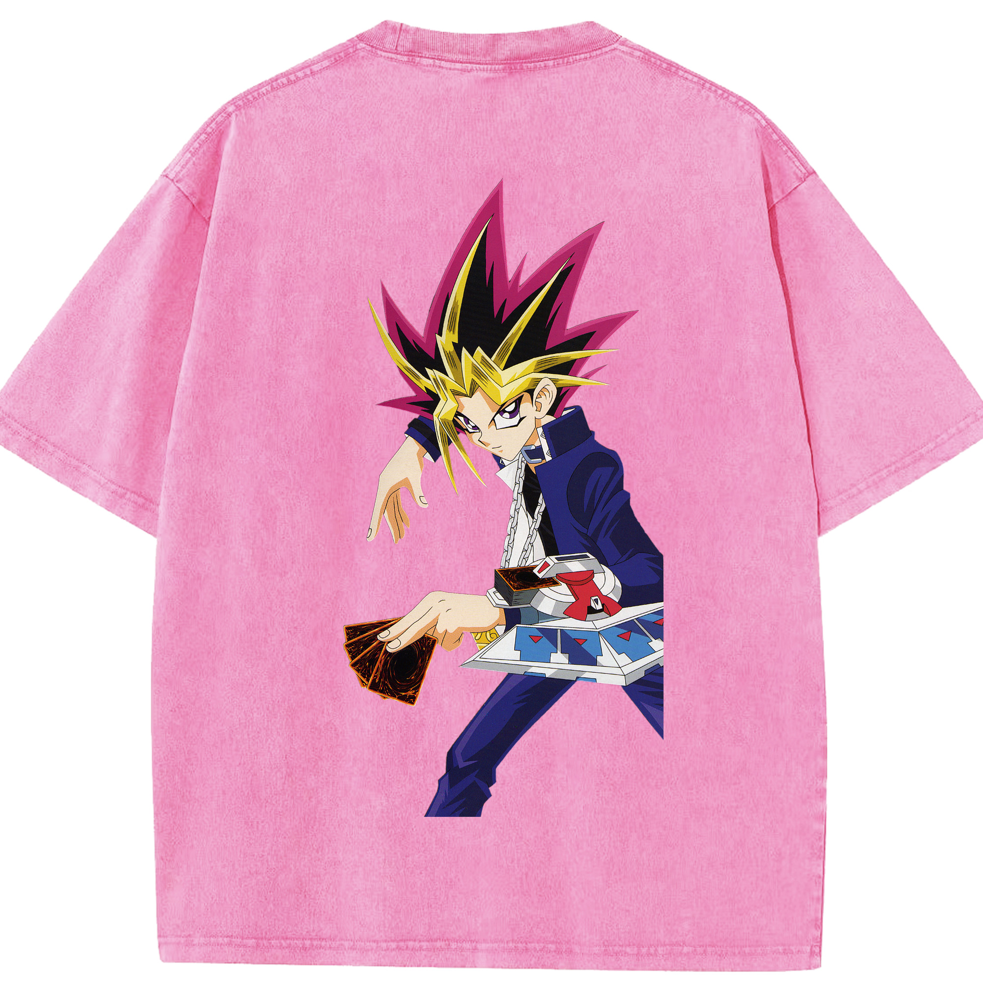 （画像用） 遊☆戯☆王 Yu-Gi-Oh! 綿100% ヴィンテージ風 半袖Tシャツ（背面プリント）